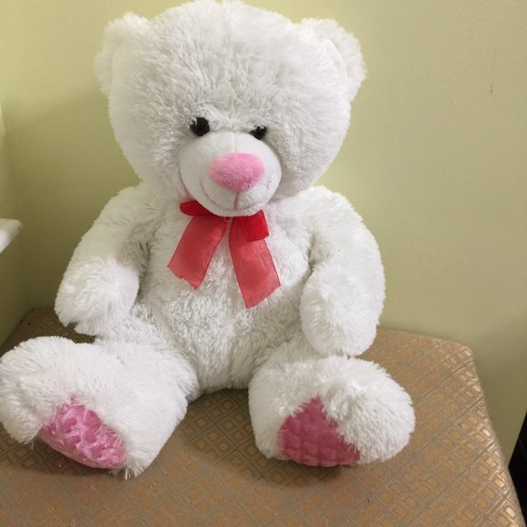white fluffy bear